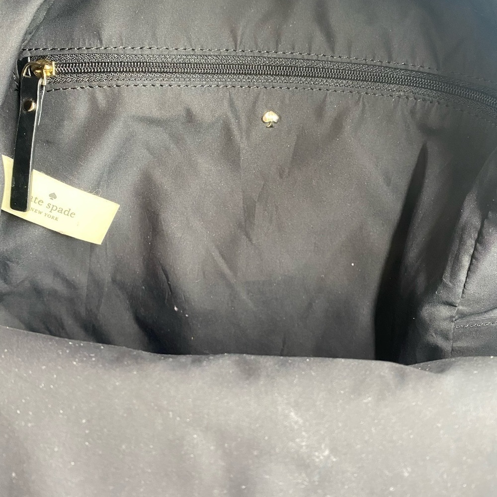 Kate Spade Black & White Striped Backpack - Picture 14 of 16